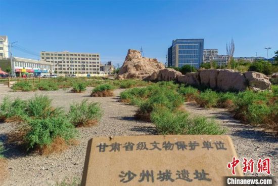 圖為沙州郡城遺址公園古遺址。　王斌銀 攝