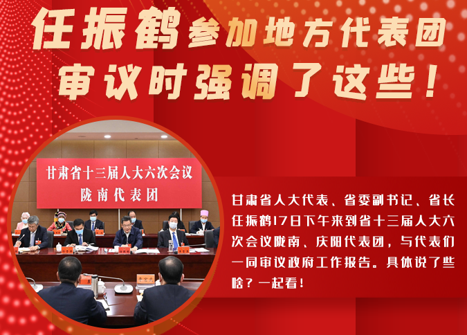 【2022甘肅兩會(huì)·圖解】任振鶴參加地方代表團(tuán)審議時(shí)強(qiáng)調(diào)了這些！