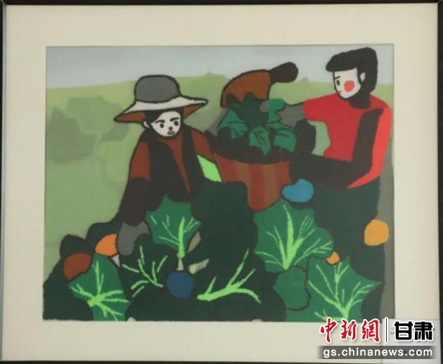 皋蘭縣高原夏菜項目幫助當?shù)貗D女增收致富。刺繡 黃淑娟 繡稿 趙海科