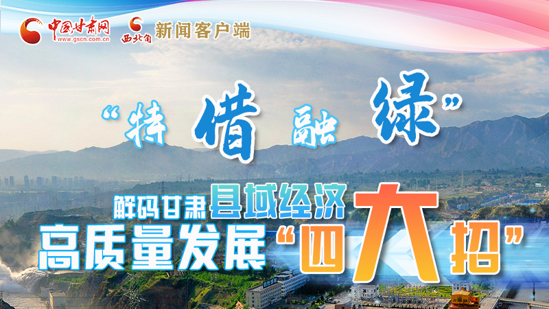 圖解|“特、借、融、綠”解碼甘肅縣域經(jīng)濟高質(zhì)量發(fā)展“四大招”