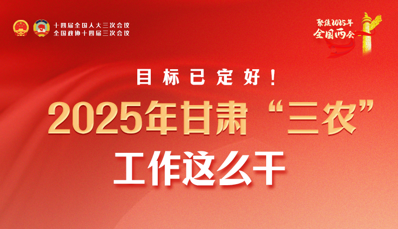 聚焦2025全國兩會(huì)·圖解|目標(biāo)已定好！2025年甘肅“三農(nóng)”工作這么干！